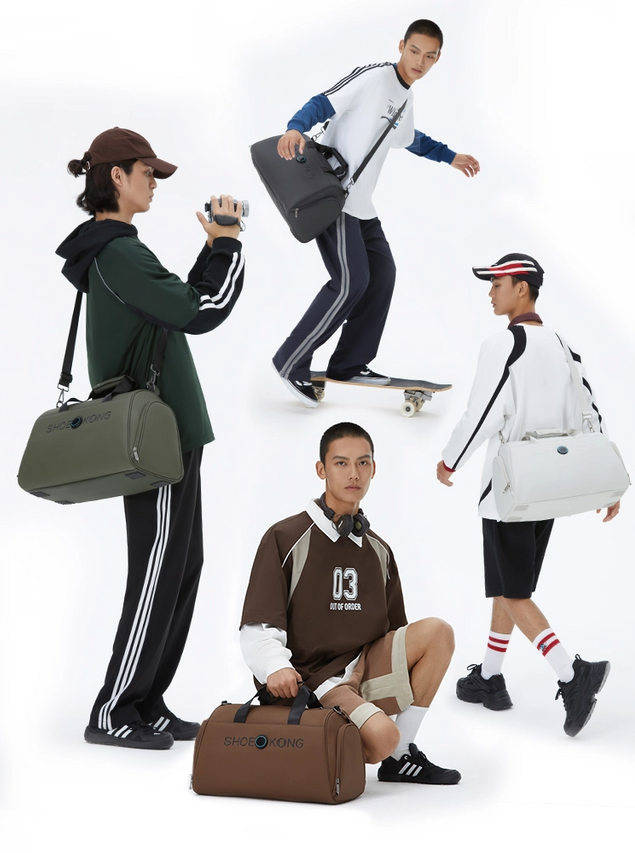 TOHUGS China Mini Sports Bag - Specially Designed for UEFA Euro Matches, PU Leather Waterproof Interior, Dry & Wet Separation, with Sterilization & Deodorization Functions