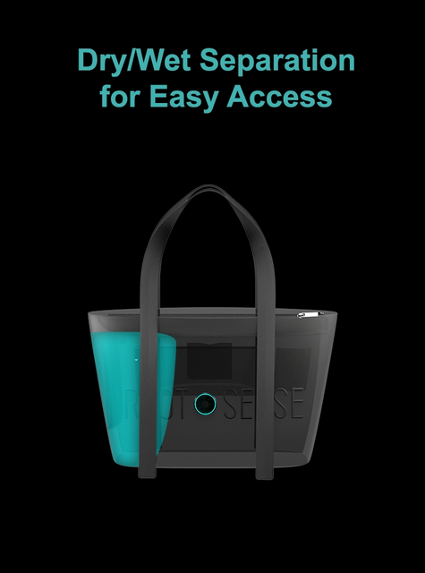 Tohugs fashion versatile large capacity waterproof PU compartment storage with built-in sterilization and deodorization function 15L tote bag